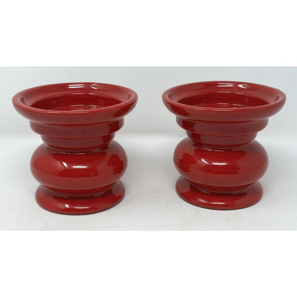 Vtg 1970s LAWRENCE PEABODY for HAEGER CANDLE HOLDERS #3078 PIMENTO Mix and Match - Picture 4 of 12